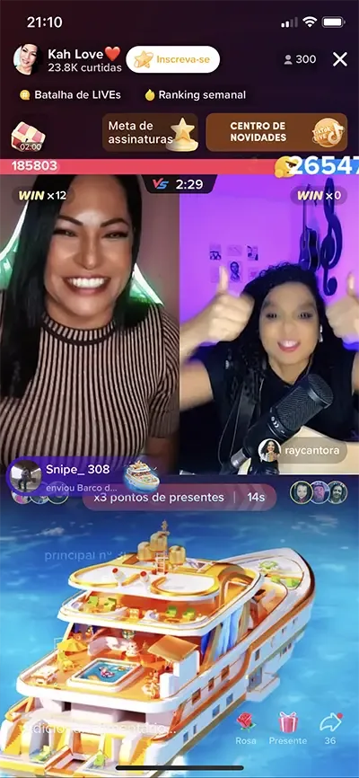Karmen em batalha no TikTok LIVE