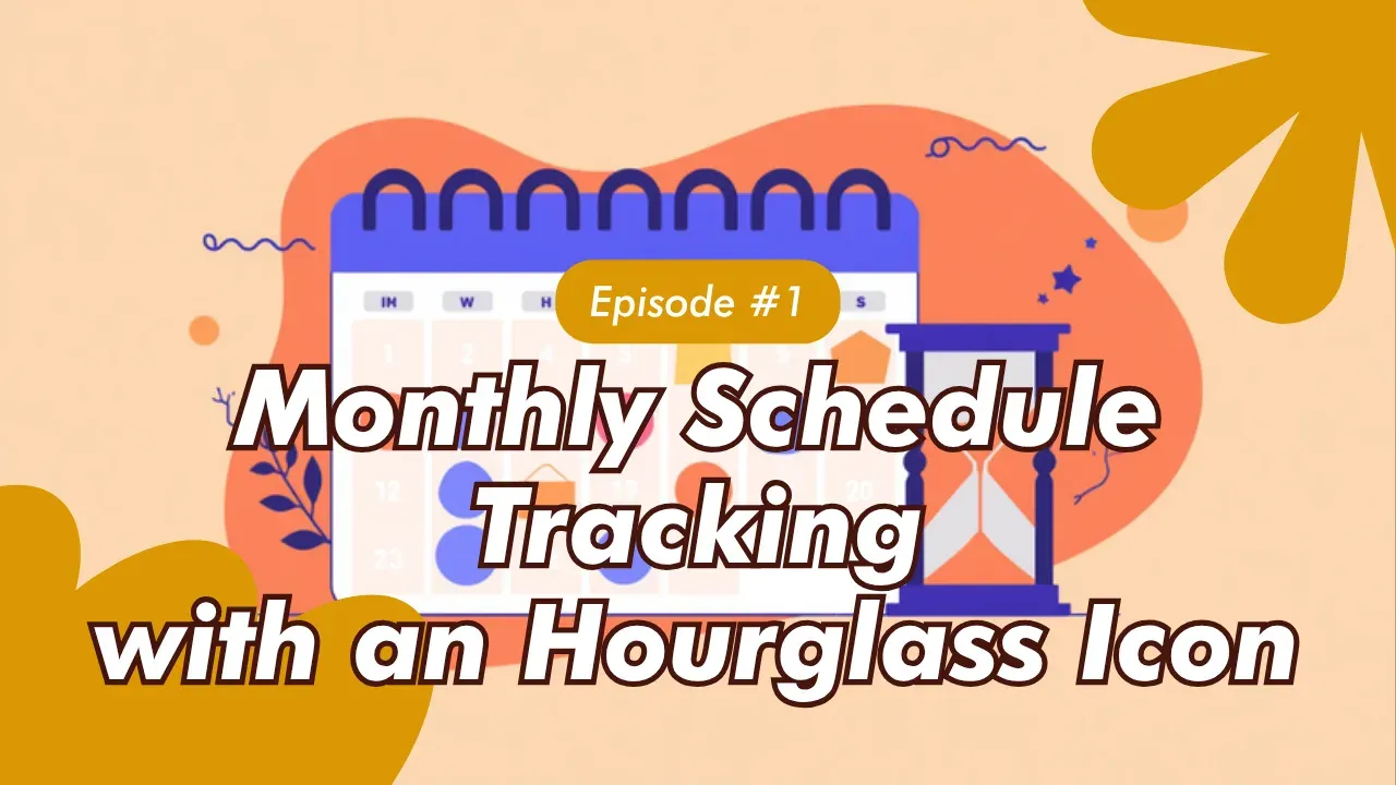 Calendário com dias destacados e ampulheta, ilustrando metas mensais de horas de live