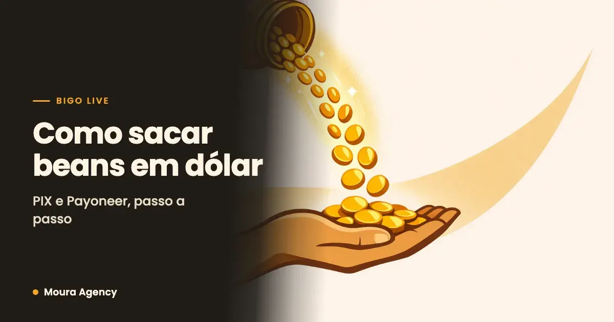 Como sacar beans em dólar na Bigo Live (PIX e Payoneer)