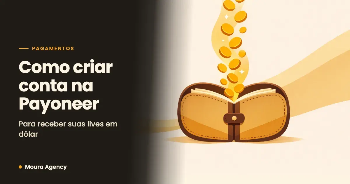 Como criar conta na Payoneer e receber em dólares pelas suas lives