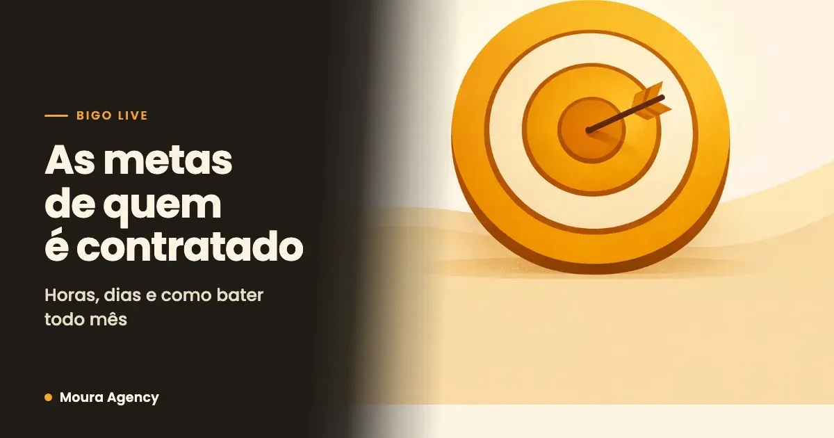 Metas dos contratados na Bigo Live: horas, dias e como bater todo mês